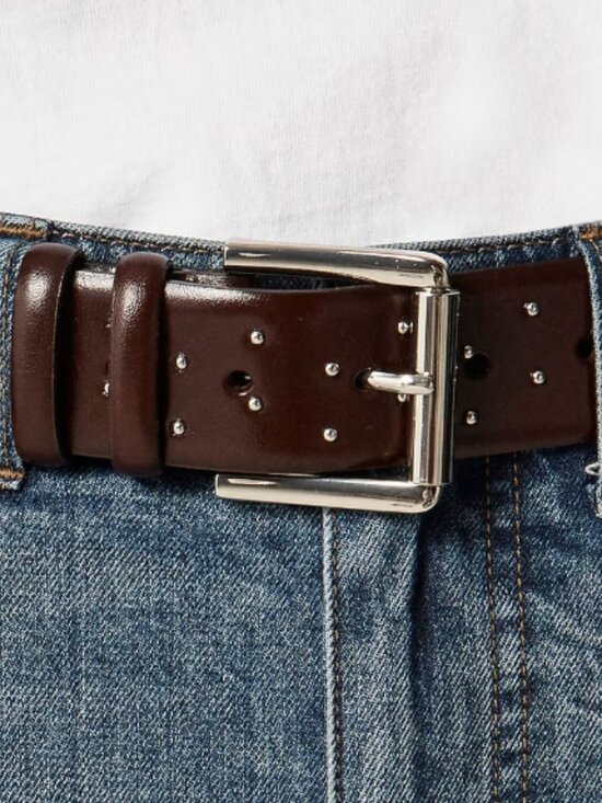 $98 msrp NWOT J Crew Italian leather studded wide belt size xs